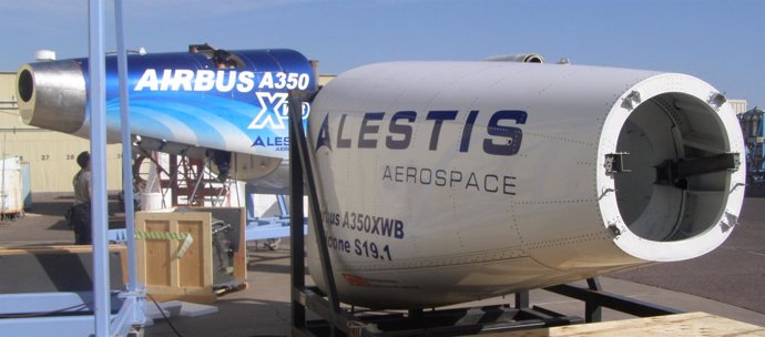 Pieza del cono de cola del A350 XWB realizada por Alestis para Airbus.