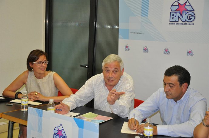 El portavoz nacional del BNG, Guillerme Vázquez, en Vigo