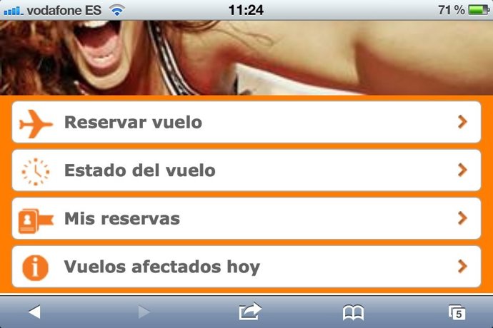 Página web para móvil easyJet
