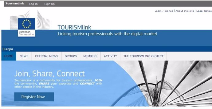 Página web Tourismlink
