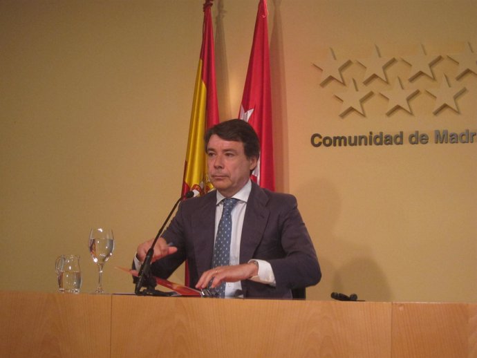 El vicepresidente madrileño Ignacio González en rueda posterior al Consejo