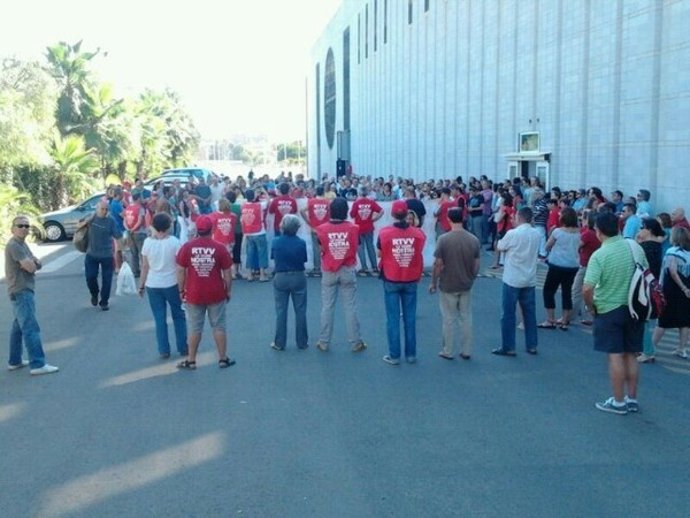 Concentración De Trabajadores De RTVV