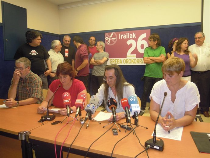 ELA y LAB anuncian huelga general para el 26 de septiembre