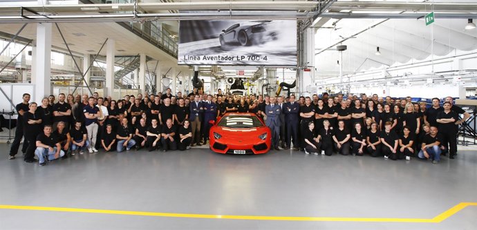Producción De La Unidad 1.000 Del Lamborghini Aventador LP 700-4 