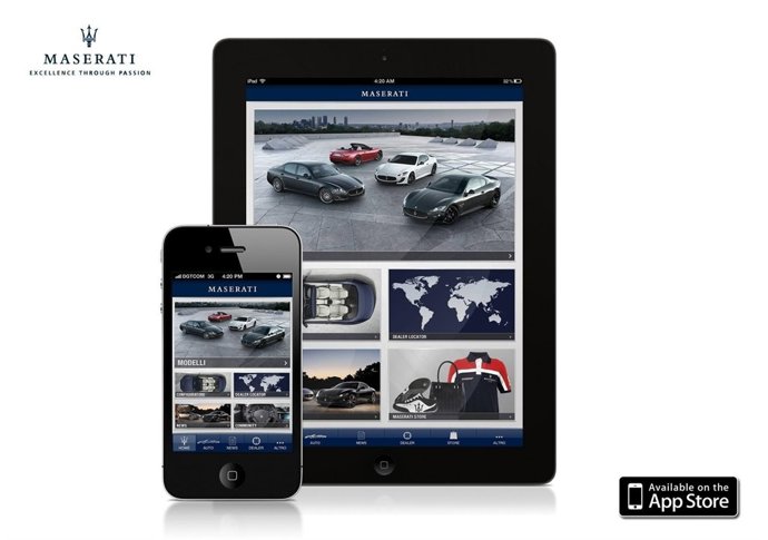 Aplicación de Maserati para iPhone e iPad