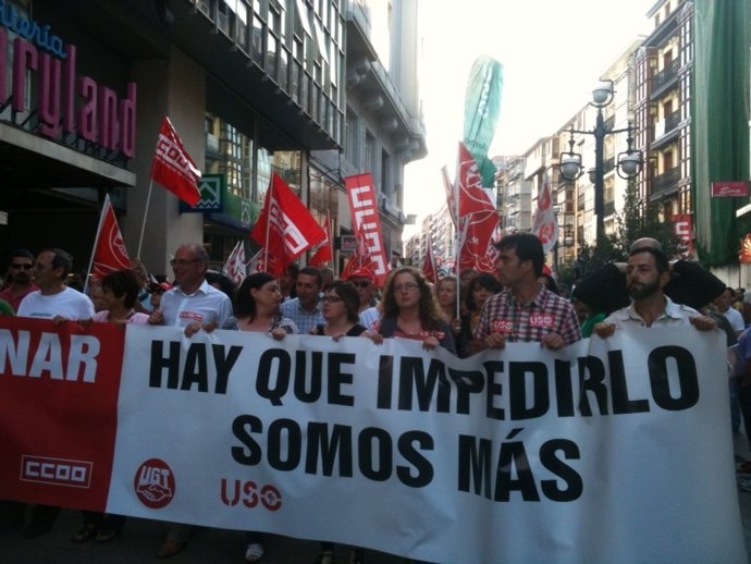 Manifestación contra los recortes del 19 de julio en Santander
