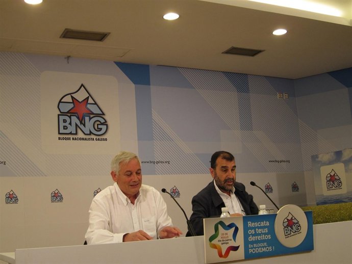 Guillerme Vázquez en rueda de prensa con Fernando Branco Parga