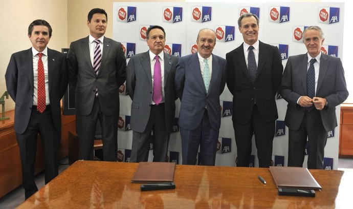 Firma del acuerdo entre AXA y el Grupo Antena 3