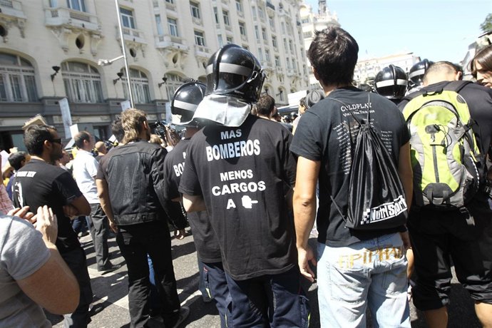 Manifestación de funcionarios por los recortes en Madrid
