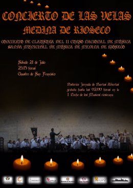 Cartel del I Concierto de las Velas de Medina de Rioseco (Valladolid)