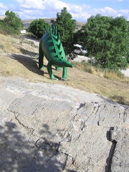 Reconstrucción de un dinosaurio