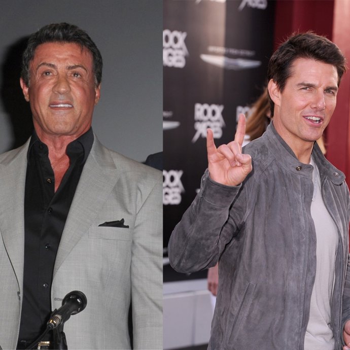 Sylvestre Stallon y Tom Cruise