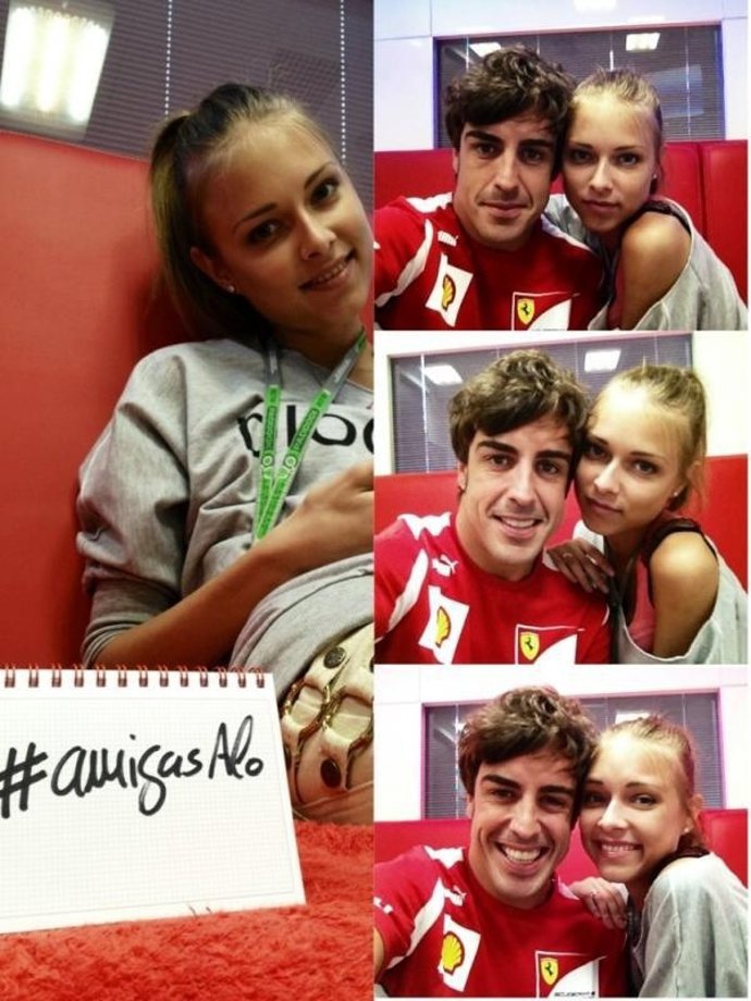 Fernando Alonso y Dasha Kapustina