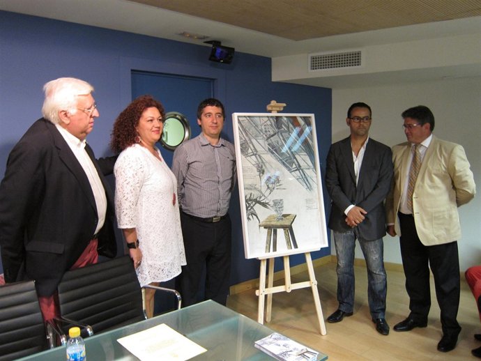 CRUZ, JUAN GARCÍA, LA CONCEJAL, LUIS FERNANDEZ Y EL ALCALDE