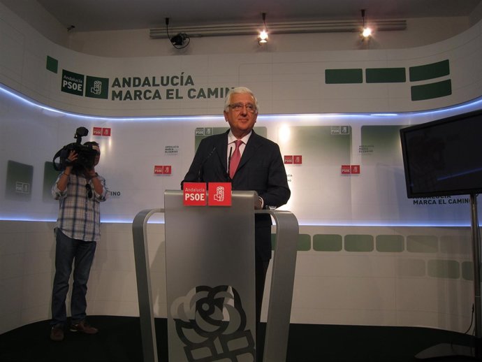 Santiago Herrero, Hoy En Rueda De Prensa En La Sede Del PSOE-A.