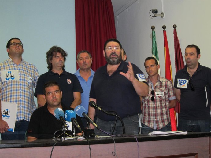 Representantes sindicales de las fuerzas de seguridad en rueda de prensa