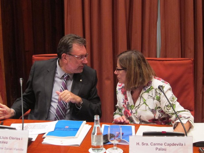 El conseller Josep Lluís Cleries en el Parlament