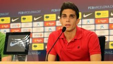 El Jugador Del FC Barcelona Marc Bartra En Rueda De Prensa
