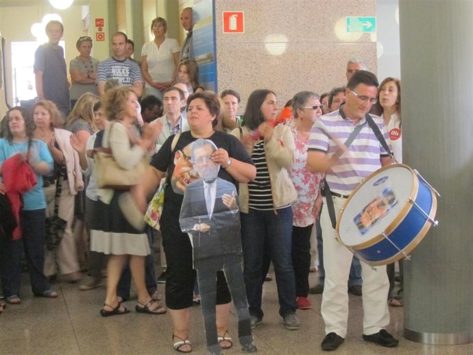 Protesta de los funcionarios en San Caetano