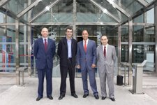 Las autoridades en la presentación de la etapa de la Vuelta