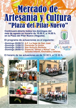 Cartel del Mercado de Artesanía y Cultura de Vegueta
