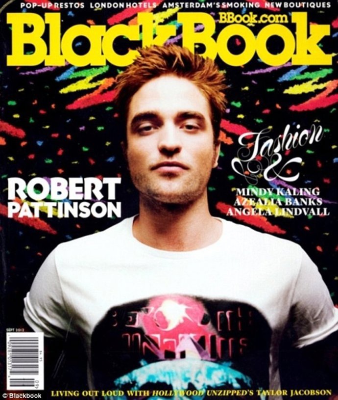 Robert Pattinson para la portada de Black Book