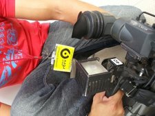 Trabajadores De RTVV Con La Pegatina De Servicios Mínimos