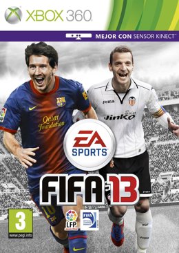 Portada de FIFA 13 con Messi y Soldado 