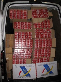 Tabaco aprehendido en O Porriño en la Operación Alga