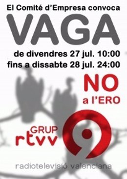 Cartel De La Huelga En RTVV