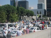 Taxistas de todo el país se manifiestan en Madrid 
