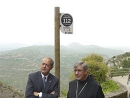 El conseller F.Puig y el abad de Montserrat J.M.Soler