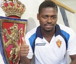 Romaric, en su presentación con el Zaragoza