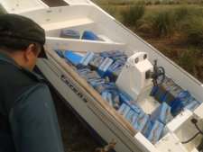 Embarcación con droga