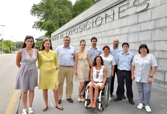 Trabajadores del Palacio de Exposiciones