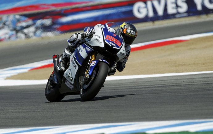 El piloto español Jorge Lorenzo en Laguna Seca