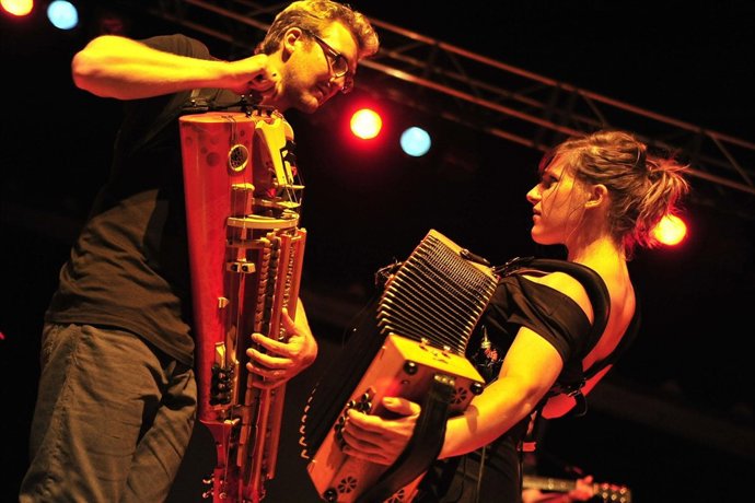 Imagen de la actuación del sábado en Parapandafolk 2012