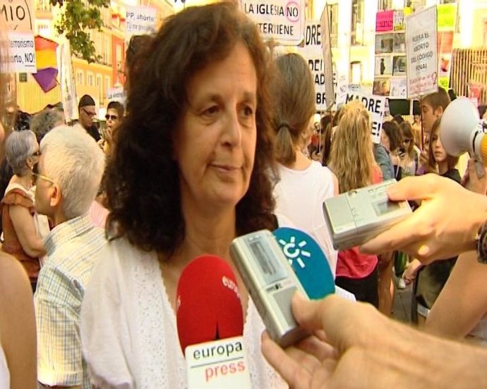 Concentración defensoras aborto en Madrid
