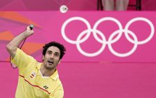 Pablo Abian en los Juegos Olímpicos de Londres en badminton