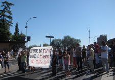  Concentración De Interinos En Puerta De Bisagra