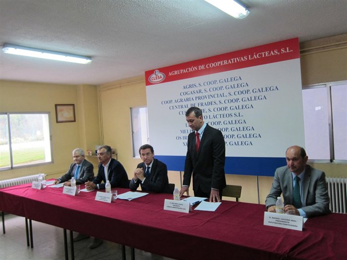 Núñez Feijóo, con los nuevos responsables de Clesa