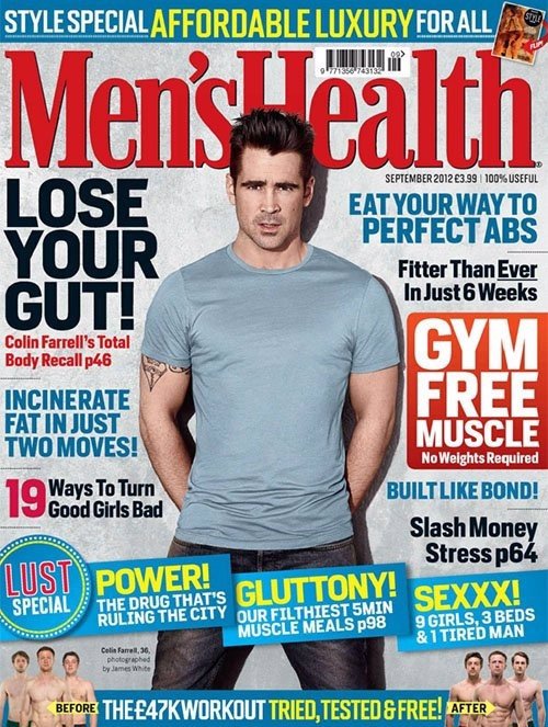 Colin Farrell para Men's Health