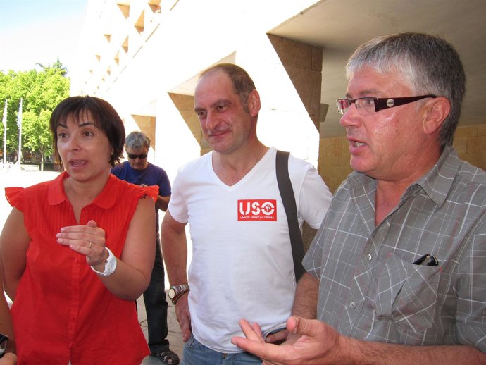 Líderes de UGT, CCOO y USO presentan movilizaciones