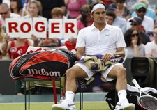Tenista Roger Federer En Wimbledon