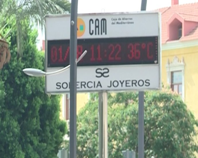 Calor extremo en Murcia por una masa de aire sahariano