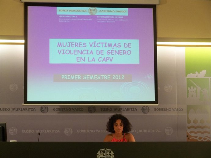 Mariola Serrano en la presentación de los datos sobre la Violencia de Género 