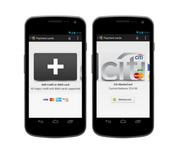 Google Wallet para Visa, Master Card, American Express y Discover
