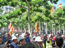 Movilización de mineros