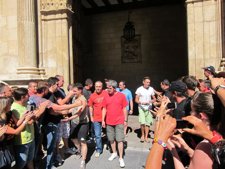 Los seis mineros encerrados  en la Diputación de León salen tras 59 días