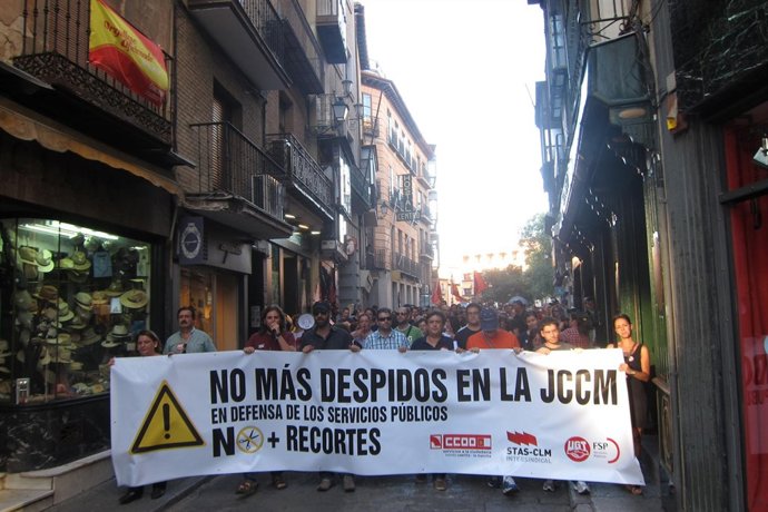 Manifestación de Interinos en Zocodover